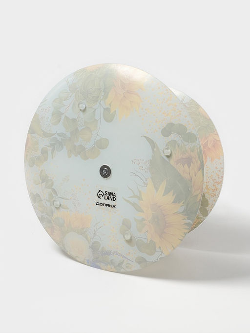 Фруктовница Доляна Подсолнухи, d=20/25 см, h=24 см, стекло, рисунок  фото 3