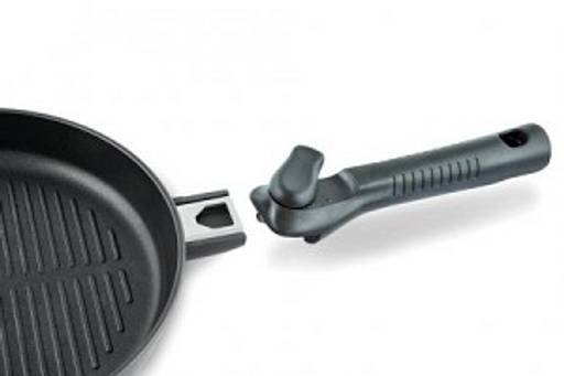 Сковорода-гриль Ферра Индукция, cъемная ручка, 26 см - Нева металл посуда фото 3