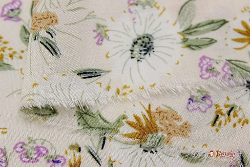 Штапель Летняя пора цв.телесно-бежевый, ш.1.42м, вискоза-100%, 90гр/м.кв - Купава фото 6