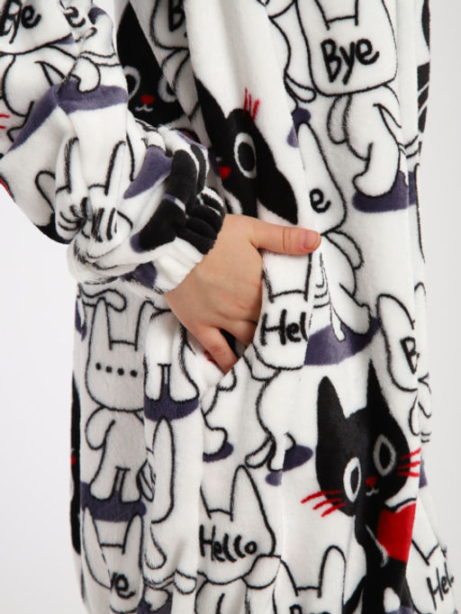 Халат "Мурлыка" белый