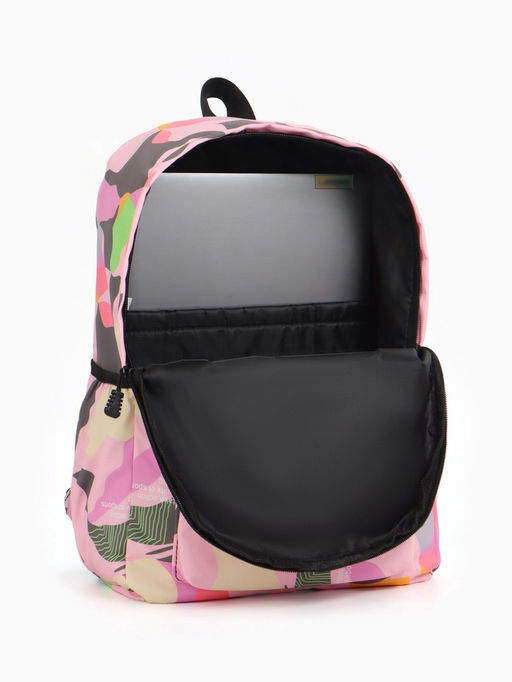 Рюкзак школьный на молнии, с карманами, с абстрактным рисунком, размер 30?13?42 см, с принтом, чёрный