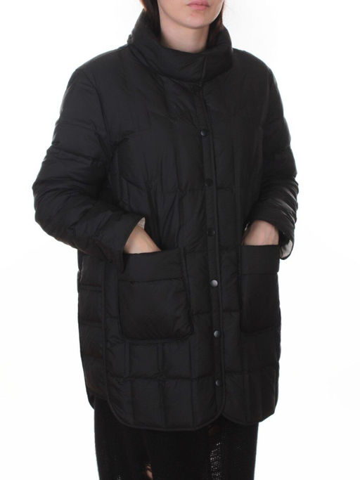 H24-328 BLACK Куртка пуховая облегченная женская (белый утиный пух)