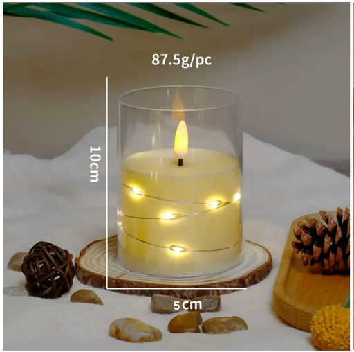 Свеча светодиодная мерцающая на батарейках LED 1 шт, 10см - Buro фото 2