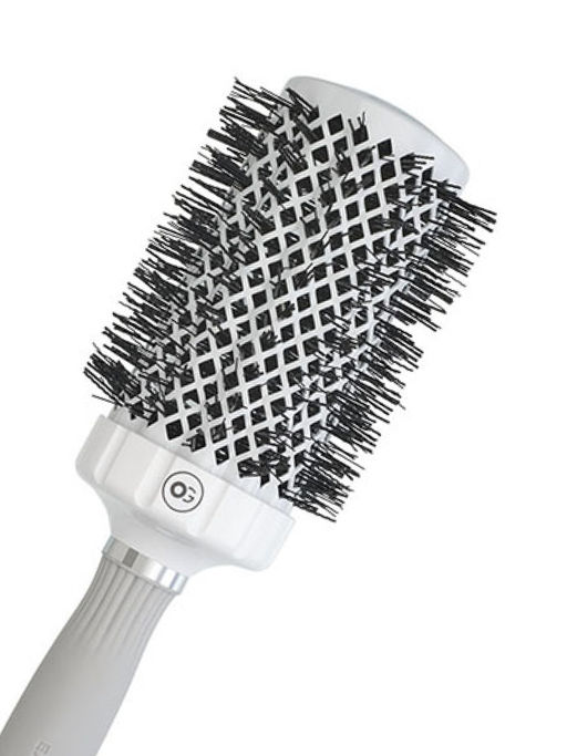 Olivia Garden Термобрашинг для укладки волос / Expert Blowout Grip White & Grey, 55 мм, бело-серый