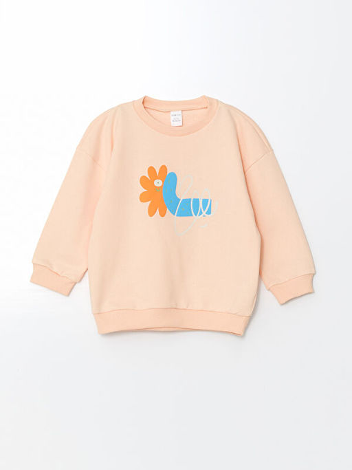 Bask?l? Erkek ?ocuk Sweatshirt
