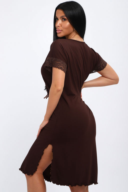 Ночная сорочка из вискозы Олеся шоколад - Амадэль фото 8