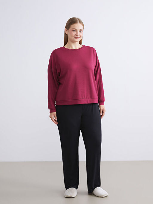 Beli Lastikli Modal Kar???ml? Kad?n Pijama Alt?