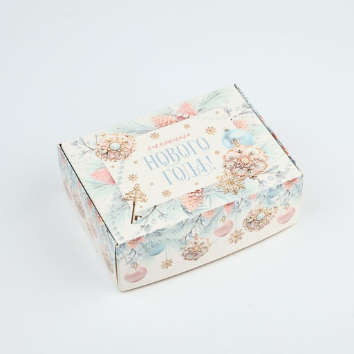 Цена за 3 шт. Коробка подарочная новогодняя складная «Снежного Нового года», 14×10×5 см