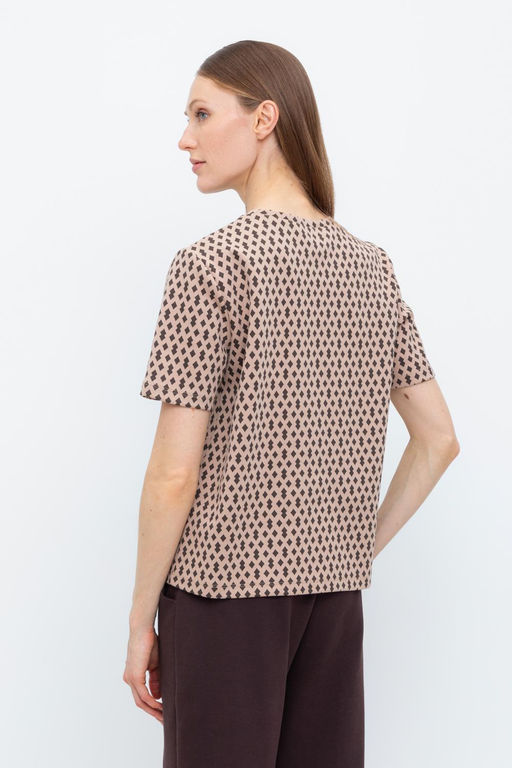 ЕВТ 3216/беж,ромбики фуфайка жен