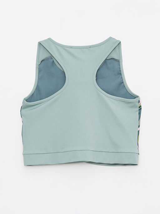 Bisiklet Yaka Desenli K?z ?ocuk Crop Atlet - Waikiki фото 2