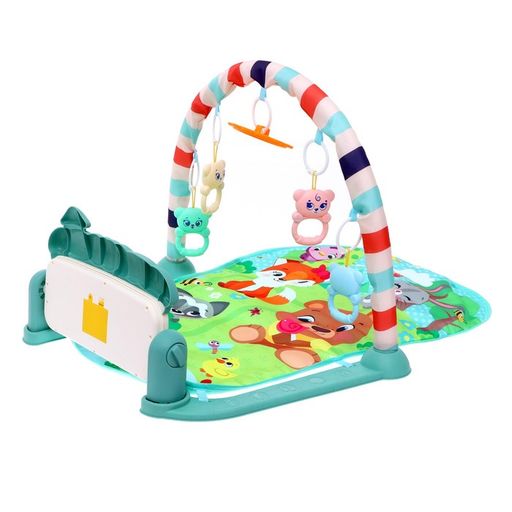 Музыкальный развивающий коврик Милые зверята, русское озвучивание, цвет голубой - Zabiaka фото 6