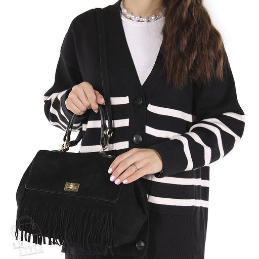 Сумка женская кожаная 889NNAA black Natale Navetta в Новосибирске