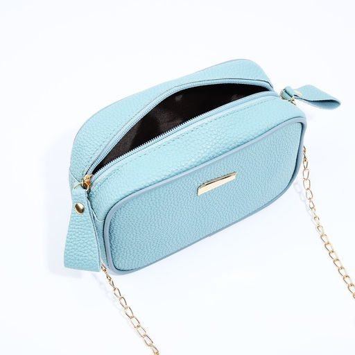 Сумка кросс-боди на молнии, цвет голубой - Simaland фото 10
