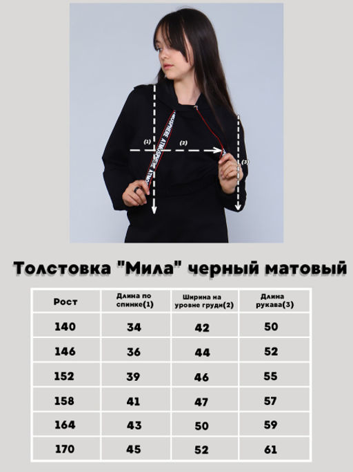 Ладошки / Толстовка Мила черный матовый  фото 5