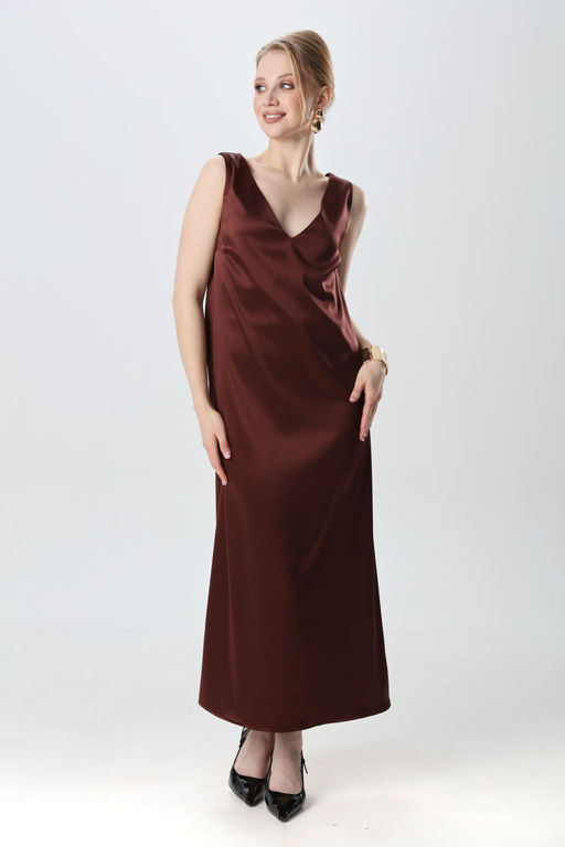 Платье NIKVA н1014-7 махагон  фото 4