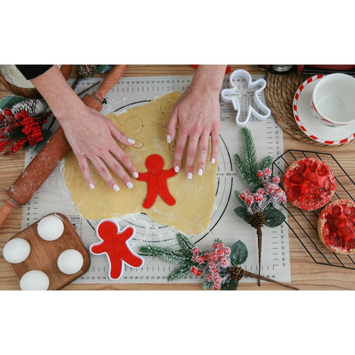 Форма для печенья Доляна «Пряничный человечек», двусторонние печати 3 шт., пресс, 13×11×3.5 см, МИКС