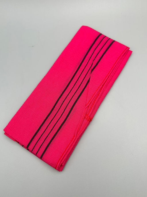 Bath Towel Мочалка-полотенце для душа с пилинг-эффектом / Basic Long Exfoliating Towel, малиновый