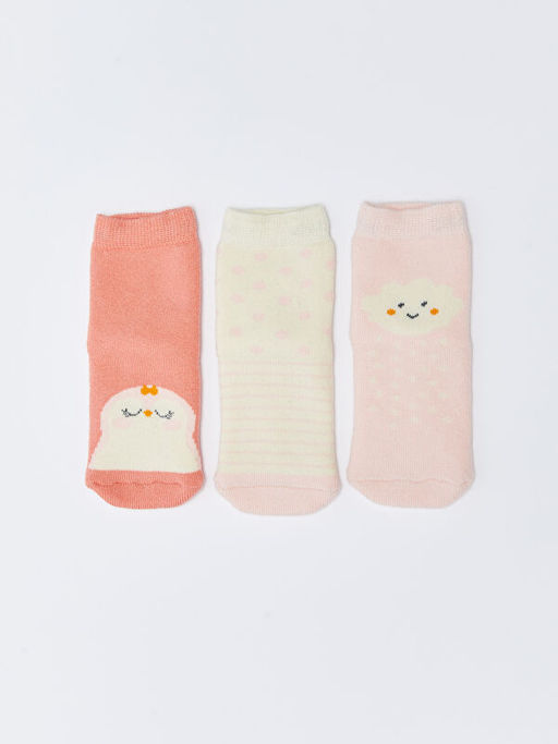 Desenli K?z Bebek Soket ?orap 3l? - Waikiki фото 3