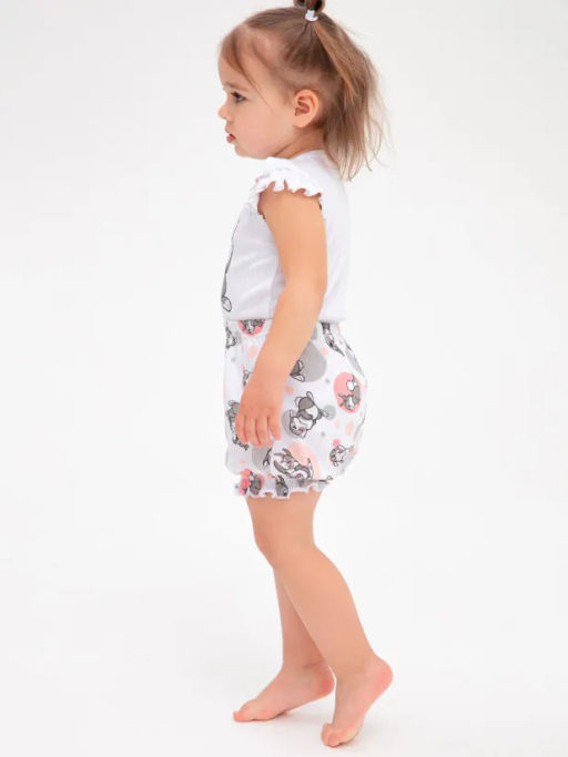 PlayToday / Комплект детский трикотажный для девочек: боди, шорты  фото 7