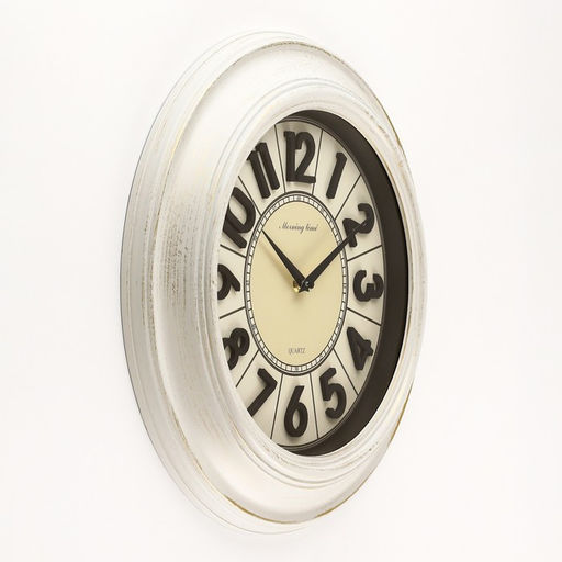 Часы настенные интерьерные «Вектор», серия: Классика, бесшумные, плавный ход, d=40 см, от батарейки 1хАА