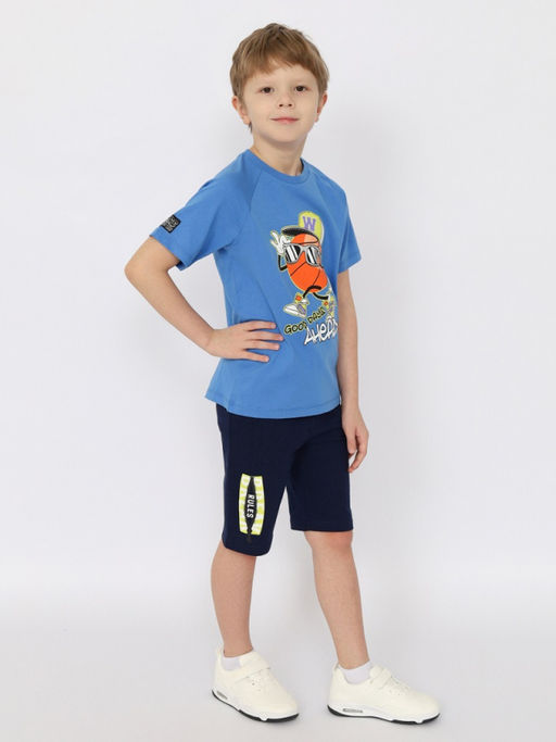 CRB wear/CSKB 63739-42-391 Футболка для мальчика,синий/Ex.Cherubino  фото 3
