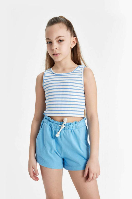 Шорты с кружевной талией для девочек - Defacto фото 3
