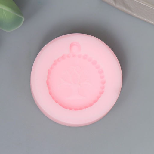 Молд силикон "Медальон" 2х2 см МИКС