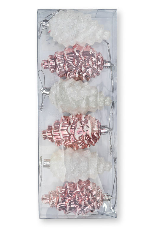 Новогодние украшения 8,5 см Шишки (6 шт) SF-7805, №2 - Больше подарков фото 2