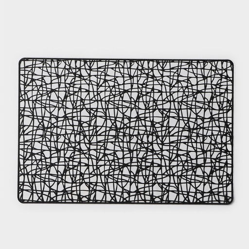 Набор салфеток сервировочных Доляна Милла, 4 шт, 3045 см, цвет чёрный  фото 2