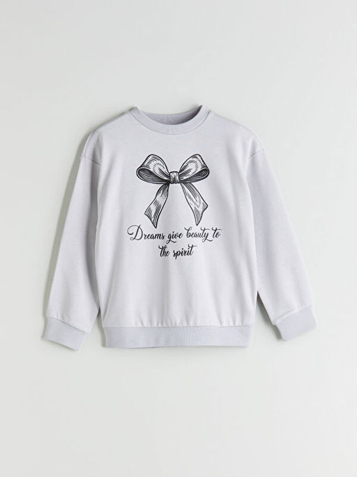 Bisiklet Yaka K?z ?ocuk Sweatshirt