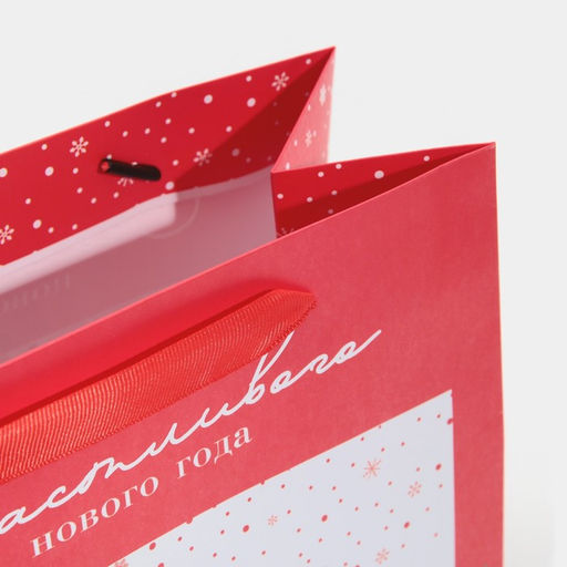 Пакет ламинированный квадратный Зима в городе, 22 22 11 см - Дарите счастье фото 5