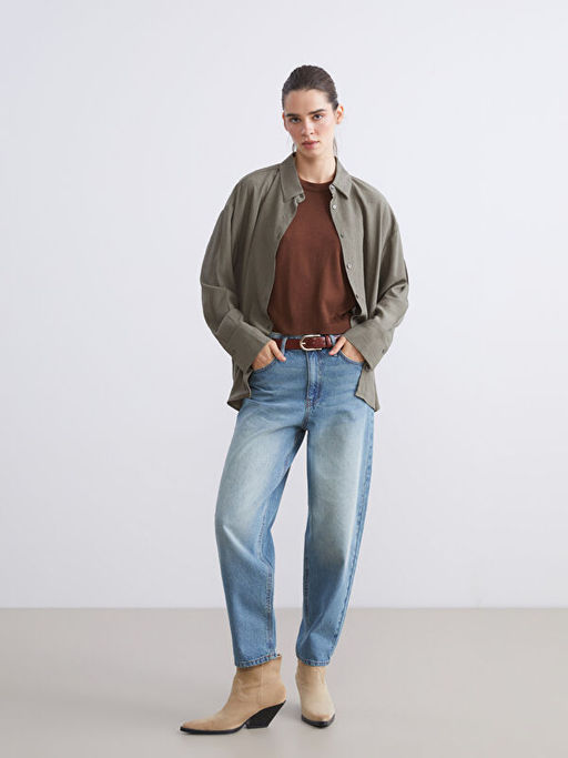 Dokulu Oversize Kad?n G?mlek