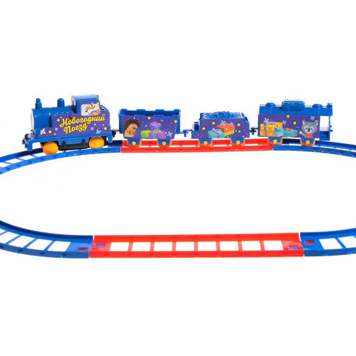 Железная дорога Новогодний поезд, работает от батареек, 3+