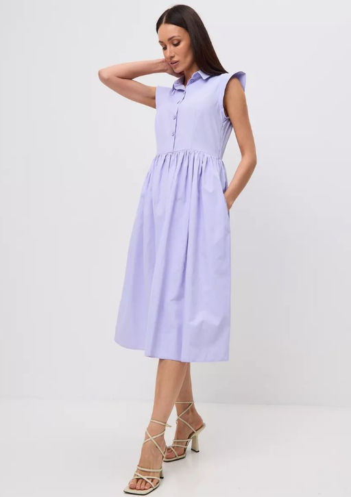 Платье хлопок OD-796-3 сиреневое OD-796-3