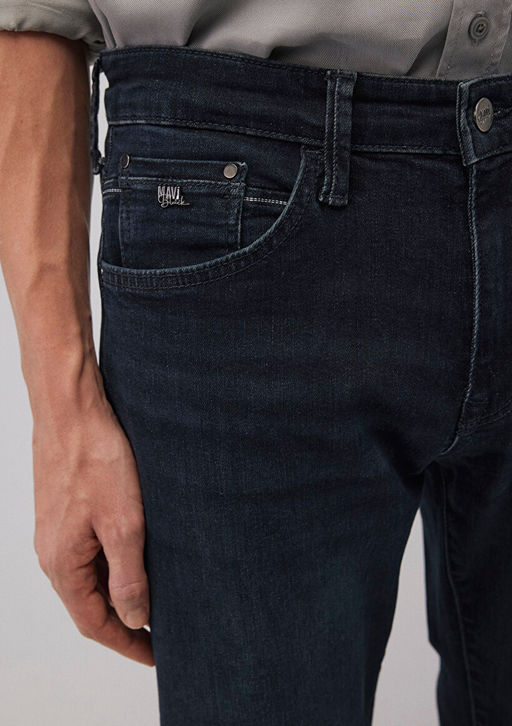 Marcus Lux Black Puslu Koyu Mavi Jean Pantolon  фото 7