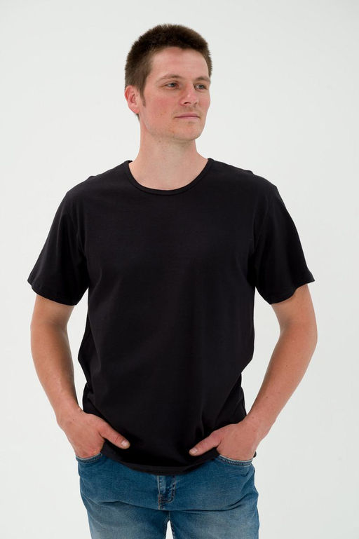 Футболка мужская из кулирки черный - Амадэль фото 4