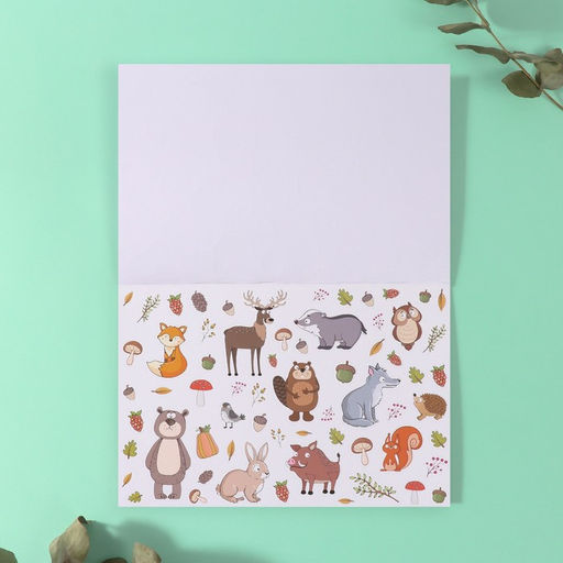 Наклейки в книжке «Животные», 5 фонов, 20.7×14.2 см