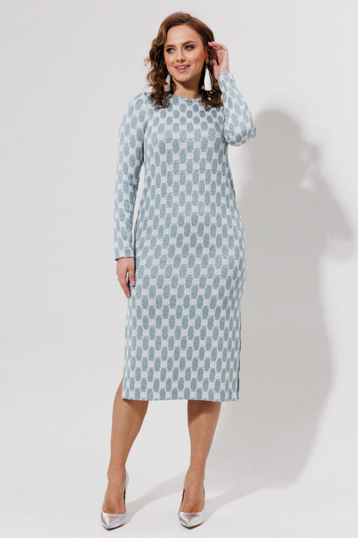 Платье Galean Style 971 серо-голубой фото 3