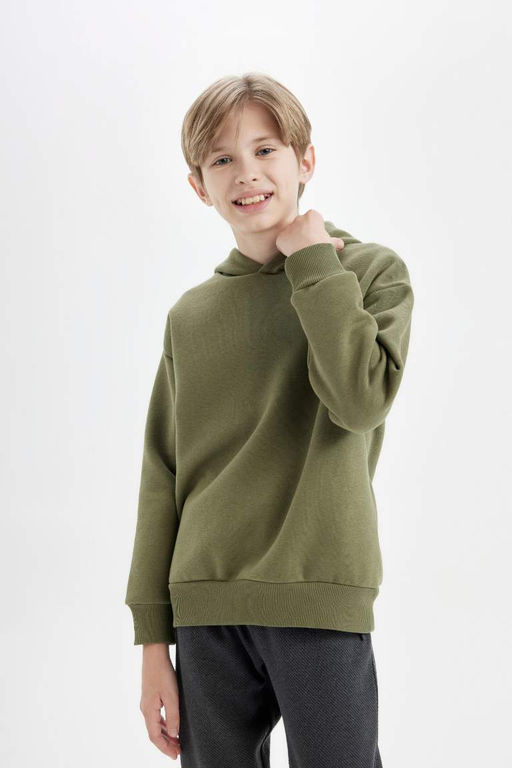 Толстовка оверсайз с круглым вырезом для мальчиков - Defacto фото 4