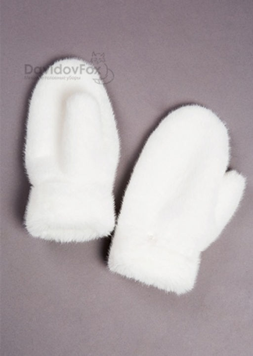 Варежки экомех белые