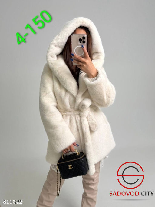 Шуба женская с капюшоном - Bruno фото 2