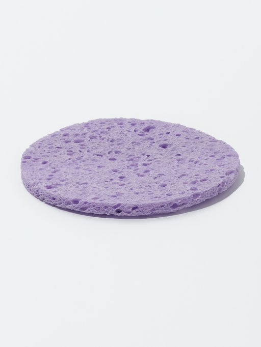 Цена за 5 шт. Спонж для умывания, d=8 см, фиолетовый