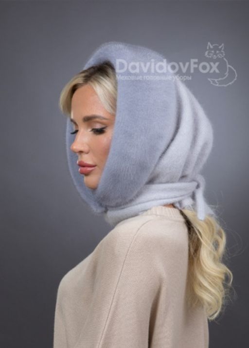 Платок ангора натуральная норка Сапфир - Davidovfox фото 2