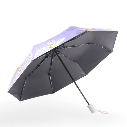 Зонт автоматический «Цветы», 3 сложения, 8 спиц, R=48/55 см, d=96 см, МИКС