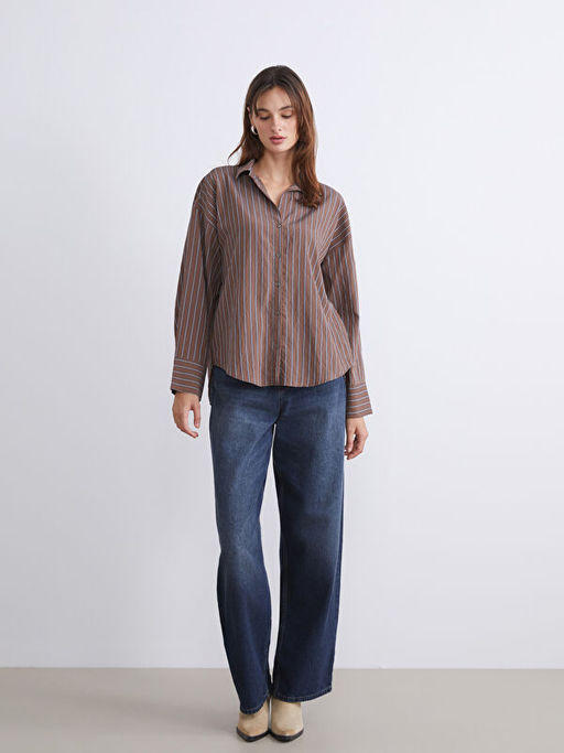 ?izgili Oversize Kad?n G?mlek