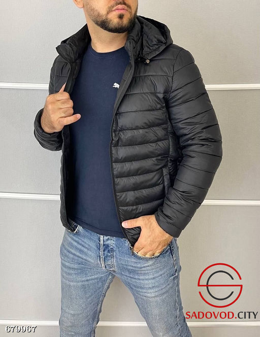 Куртка осенняя мужская с капюшоном