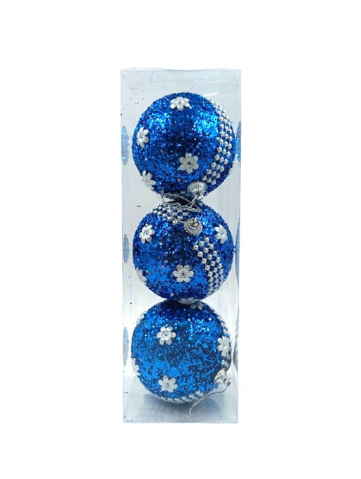 Набор шаров D=8см, 3шт. (BD014) в пвх упаковке