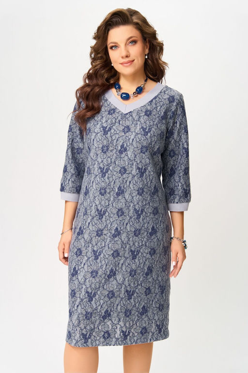 Платье FITA 5091 серо-синий