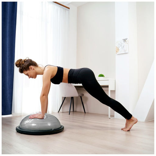 Полусфера BOSU гимнастическая, 58 х 25 см, с насосом, цвет серый - Simaland фото 8