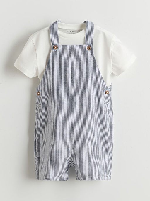 ?izgili Erkek Bebek Salopet ve Ti??rt 2li